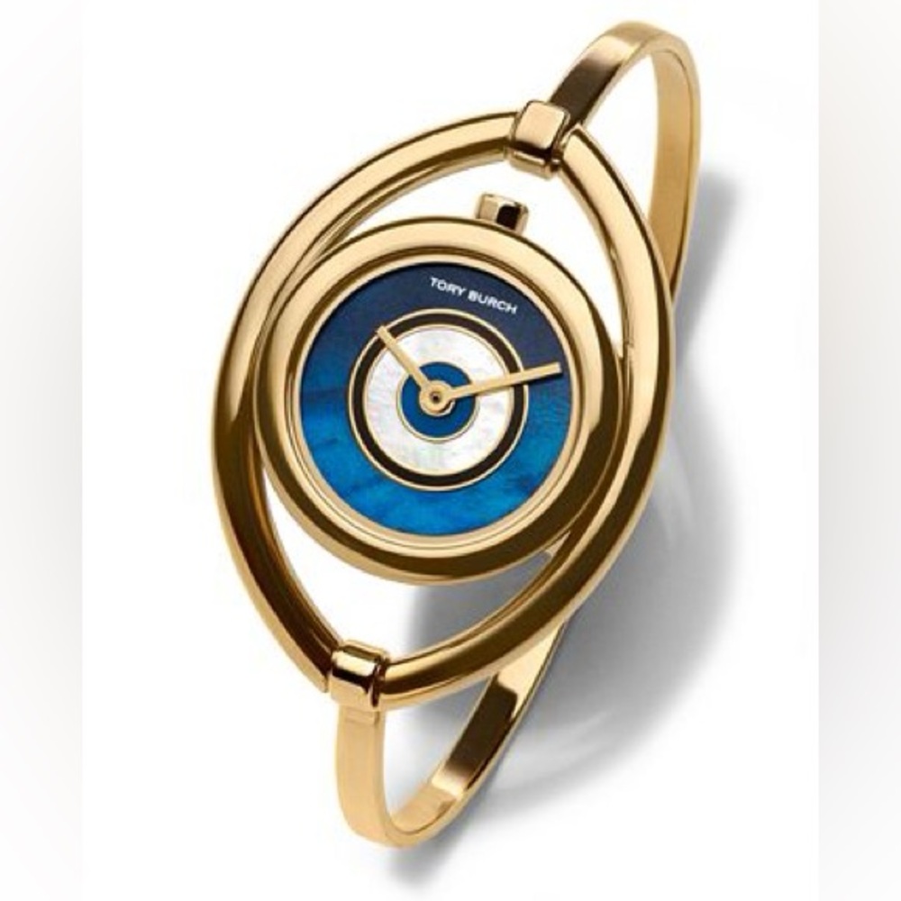 Tory Burch Gold and Blue Women's Watch